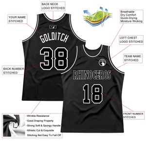 Camiseta Deportiva de Baloncesto Negra Personalizada, Camiseta de Malla con Transferencia Térmica, Bordado con Nombre del Equipo y Número del Jugador, Uniforme Unisex - Product Image 3