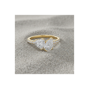 Bague en or Stonewels Toi Et Moi avec diamant de laboratoire certifié, sertie à griffes - Product Image 1