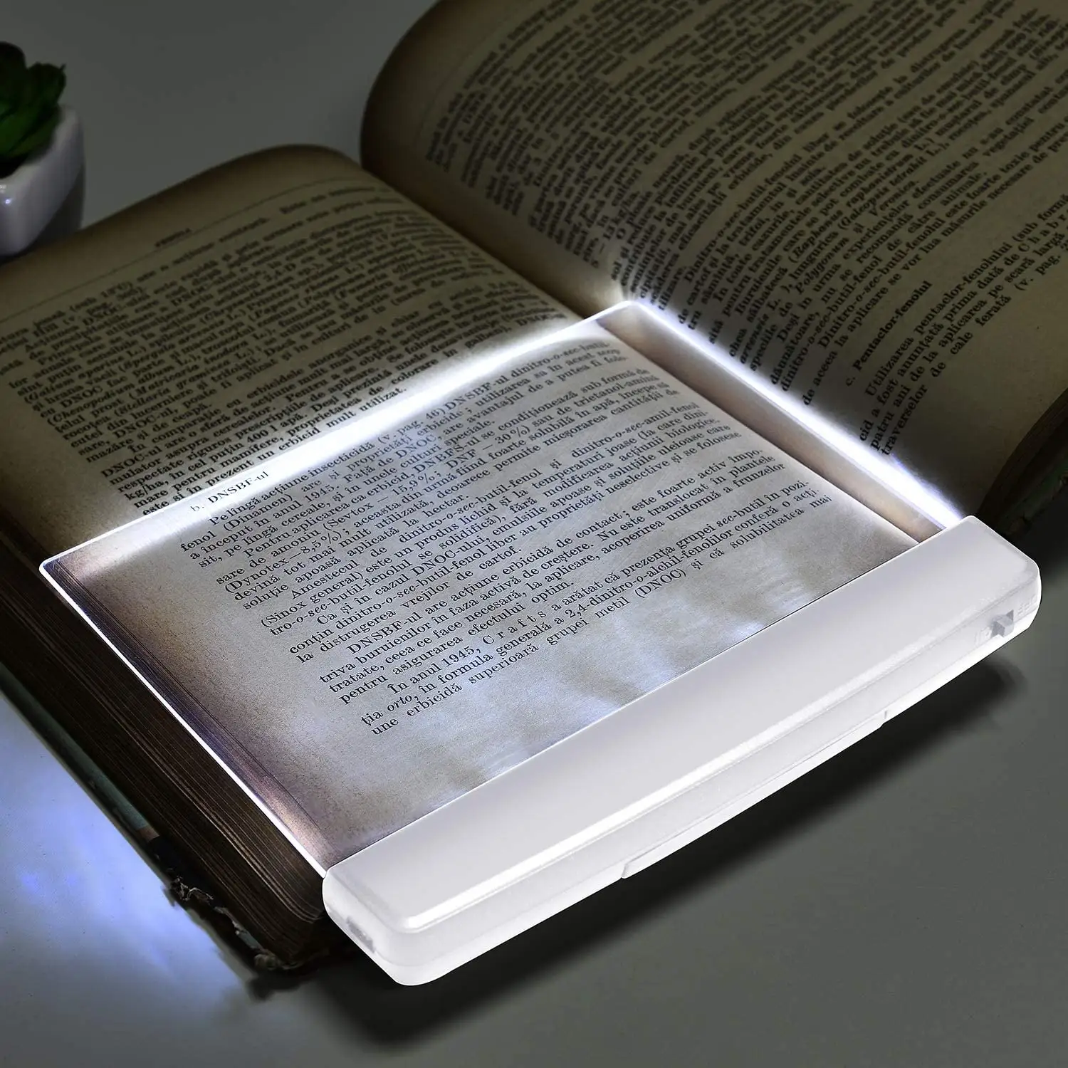 Wholesale Battery Operated Lumino Reading Lighting Portable Flat Book Light Page Book Light Bedroom Small Foldable 90 ABS Black