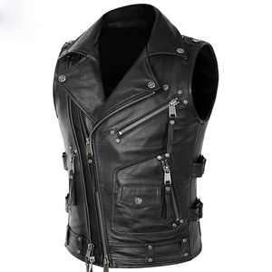 Nouveau gilet en cuir pour homme, taille adulte, design OEM personnalisé, de haute qualité, vente en gros, vêtements d'hiver chauds personnalisés - Product Image 3