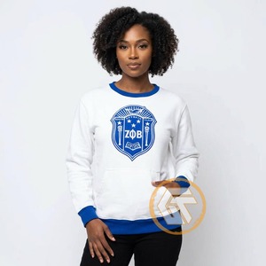 Sudadera de cuello redondo para mujer Zeta Phi Beta, personalizada al por mayor, de invierno, bordada, de algodón polar transpirable, corte regular - Product Image 4
