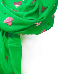 Ensemble Écharpe Longue Jacquard en Acrylique Premium, Bonnet et Gants avec Motif Feuilles de Lierre Rose Métallisé pour Mode Hiver Unisexe - Product Image 5