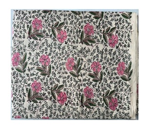 Pure Cotton Rapid Hand Block Print Fabric Natural Printed Textile for Kurti Dress <b>Shirt</b> and Upholstery Soft Lightweight Fabric - Product Image 3