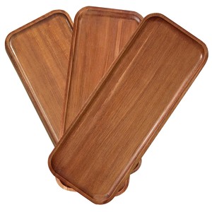 Bandeja Rústica de Madera de Teca Reciclada al por Mayor con Bordes Naturales, Forma Rectangular, Diseño Industrial - Hecha a Mano por Aqudus Saleem - Product Image 4