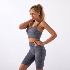 Conjunto Deportivo Rosa: Sujetador Deportivo de Alto Soporte y Pantalones Cortos de Ciclismo, Ropa de Yoga Transpirable con Malla Ecológica y Almohadillas Removibles - Product Image 6