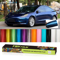 Film de protection de voiture en TPU, anti-rayures, bleu, résistant, changeant de couleur, 1,52*15m, garantie 10 ans
