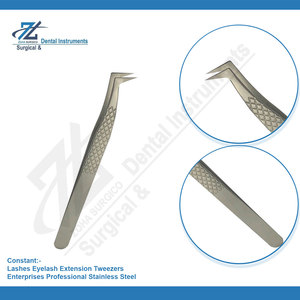 Pinces à cils professionnelles en acier inoxydable, type L, avec une prise en main parfaite, poignée confortable, logo personnalisable, emballage - Product Image 5