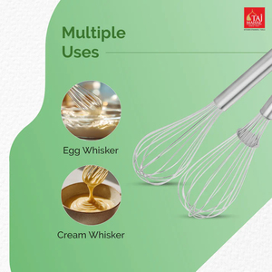 ที่ตีไข่คุณภาพสูง ทำจากเหล็กกล้าไร้สนิม เหมาะสำหรับตีไข่ ผสมอาหาร อุปกรณ์ครัวอเนกประสงค์ - Product Image 3