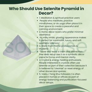 Pyramide en sélénite naturelle Kartavya, pierre de cristal polie pour la décoration intérieure et la guérison Reiki - Product Image 3