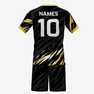 Uniforme de Fútbol Personalizado con Diseño a Cuadros/Letras, Venta al Por Mayor, Conjunto de Camiseta y Pantalones Cortos para Adultos, de Secado Rápido, Sublimado y Transpirable - Product Image 2