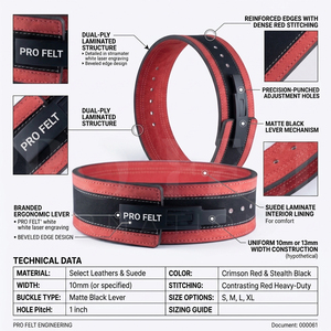High Performance Customized 10mm Lever Weight Lifting <b>Belt</b> Powerlifting Gym Multi Purpose Fitness Training Support <b>Belt</b> For Men - Product Image 2