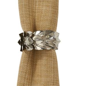 Anneau de serviette exquis plaqué or pour hôtel 5 étoiles, boucle de serviette en métal maillé haut de gamme, vente en gros, décoration de table pour événements de mariage - Product Image 4