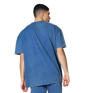 Camisetas Vintage con Etiqueta Personalizada, Lavado Ácido, para Hombre, con Bajo Deshilachado, 100% Algodón, Cantidad al por Mayor, Impresión Frontal en Serigrafía, Marca Personalizada - Product Image 2