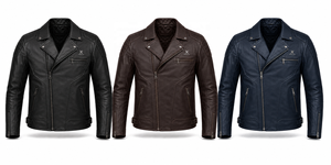 Veste de moto en cuir classique pour motards |   Noir Brun Bleu |   Fabricant OEM ODM |   Qualité de conception haut de gamme |   Vêtements de course - Product Image 5