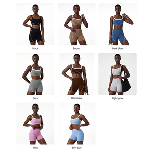 2026 New Design Yoga Set Bra and Shorts High Quality <b>Women</b> Gym Wear Custom Sports Wear Sports <b>Vest</b> Suit <b>for</b> Running Fitness - Product Image 5
