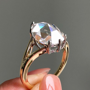 5 Carat Lab-Grown Pear Cut <b>Diamond</b> <b>Ring</b> 14K white Gold Classic Engagement Wedding Jewelry original - Product Image 3