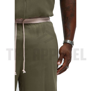 Custom Casual Embroidered Two-Piece Breathable Summer <b>Knitted</b> T-shirt and Short <b>Set</b> for Men Loose Fit Comfortable - Product Image 3