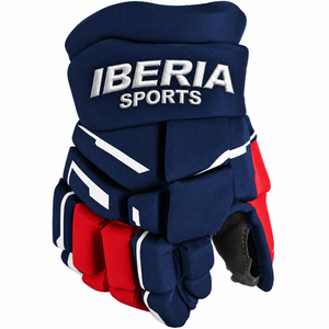 Guantes de Hockey sobre Hielo IBERIA Premium Azul Marino y Amarillo |   Guantes de Protección para Jugadores de Hockey |   OEM Personalizado al por Mayor - Product Image 5