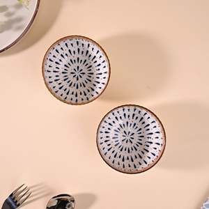 Ensemble de 2 bols en porcelaine de style bohème Monsoon Dreamscape, bols de service en émail écologiques personnalisés pour les pâtes et les soupes - Product Image 4