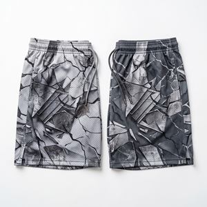 Custom Aurora Borealis Quartz <b>Crystal</b> <b>Cluster</b> Pattern Mesh Shorts Men’s Athletic Sublimation Basketball Training Shorts - Product Image 6