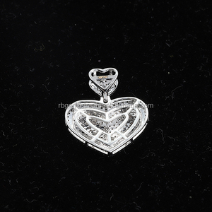 Personalized Custom Heart Pendant IGI Certified 925 Sterling Silver VVS Moissanite Iced Out <b>Rapper</b> Charm Hip Hop Party Jewelry - Product Image 2
