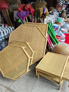 Octagonal <b>bamboo</b> <b>table</b> - Product Image 3