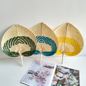 <b>Mini</b> <b>hand</b> <b>held</b> <b>fans</b> bulk quantity for sale palm leaf handfan premium bamboo weave handheld <b>fan</b> - Product Image 1