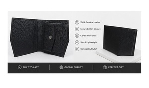 Premium Leather <b>Wallet</b> for Men Slim Lightweight <b>Wallet</b> with Multiple Pockets from Indian Supplier - Product Image 3