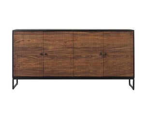 Buffet Moderne Industriel avec Poignées Métalliques, en Bois de Mangue et Fer, pour Salles à Manger et Salons - Product Image 1