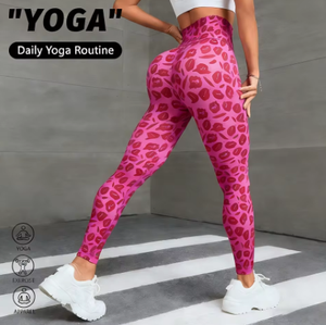 Leggings sexys de cintura alta con estampado para mujer, pantalones de yoga, mallas de ejercicio con efecto levanta glúteos, leggings de fitness para yoga, ropa para gimnasio y correr - Product Image 5