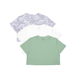เสื้อยืดครอปผู้หญิง ผ้าฝ้ายทรงหลวม สไตล์ลำลอง แขนสั้น สตรีทแวร์ รับสกรีนโลโก้ - Product Image 3
