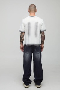 Camiseta Oversize de Algodón Pesado para Hombre, Corte Holgado con Hombros Caídos, Estilo Urbano, Lisa, Personalizable con Logo, Venta al por Mayor - Product Image 2