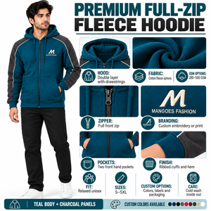 Unisex 100% Cotton <b>Sherpa</b> Fluffy <b>Fleece</b> Heavyweight 430g Fabric Customized Colors Logo Zip-up Hoodies High Quality Breathable - Product Image 6