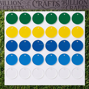 Discos Acrílicos Redondos Personalizados de 8 cm, Círculos Acrílicos Transparentes de Colores Cortados con Láser, Discos para Manualidades de 5 mm de Grosor, Venta al por Mayor - Product Image 5