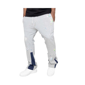 Designer Your Own Dept Gallery <b>Men's</b> High Quality <b>Flared</b> Jogger Elastic Waistband Fashion Wear <b>Flared</b> <b>Men's</b> Pants Washed <b>Trouser</b> - Product Image 3