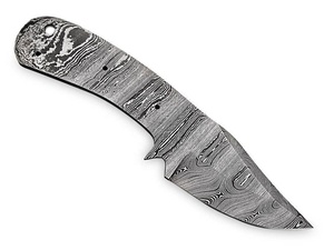 Damascus Steel DIY Blank <b>Blade</b> 0.5mm Thick Fixed Drop Point Full Tang High Quality Straight Edge Bushcraft Hunting <b>Knife</b> Kit OEM - Product Image 2