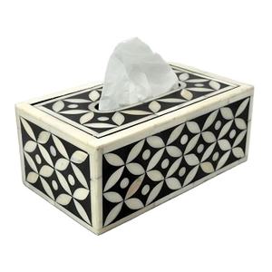 Offre Spéciale Logo personnalisé carré nacre décoratif boîte à mouchoirs couverture à la main en bois matériel serviette pour la maison bureau Bar cuisine - Product Image 1