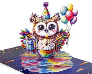 Popup Birthday <b>Card</b> with Custom <b>Gift</b> <b>Card</b> Envelope - Product Image 1