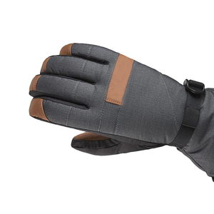 Gants de ski à doigts entiers, marron, polyester, isolés thermiquement, fermeture à cordon, imperméables, unisexes, pour snowboard d'hiver - Product Image 4