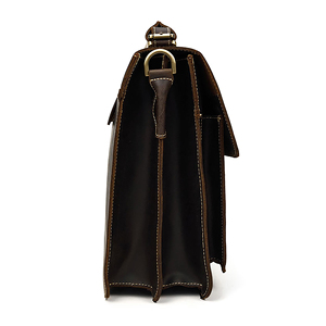 Porte-documents professionnel en cuir pour homme, sacoche de voyage et de bureau en cuir véritable, sac messager - Product Image 3