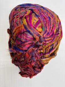 Hand Dyed Sari Silk Ribbon Fiber <b>Yarn</b> for Crochet Weaving Macrame Jewelry Making and Craft Supplies - Product Image 3