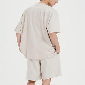 Ensemble T-shirt et short deux pièces personnalisé pour homme, best-seller, polyester/coton, respirant, décontracté pour l'été - Product Image 3