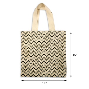 Cotton <b>Canvas</b> Biodegradable Reusable Eco-Friendly Patch Handle Shopping Sack Carry Bag Customizable Colors Silk Screen Printed - Product Image 2