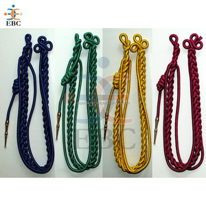 Dress Uniforms Staff <b>Lanyard</b> French Fourragere Shoulder Cord Colorful Citation Box Brass Tip Brass Hook Customizable 100% Nylon - Product Image 6