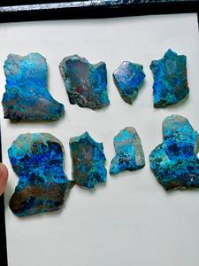 Rodajas de Azurita Cruda Natural con Crisocola y Malaquita, Espécimen Mineral en Matriz, Lámina de Cristal al por Mayor para Decoración del Hogar y Joyería - Product Image 2