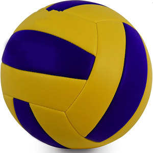Ballon de volley-ball en PU souple imperméable de haute qualité pour les jeux en intérieur, en extérieur, sur la plage, l'entraînement en salle de sport et l'utilisation récréative, fabriqué au Pakistan - Product Image 1