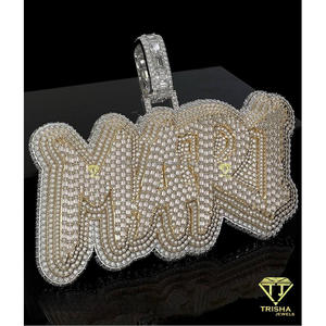 จี้ห้อยคอคุณภาพสูงแบบกำหนดเอง Trisha Jewels เงินแท้ 925 ชุบทอง 14K สไตล์ฮิปฮอป ของขวัญสำหรับทุกเพศ พร้อมเพชรเพาะเลี้ยงในห้องปฏิบัติการ รับรองโดย GIA - Product Image 2
