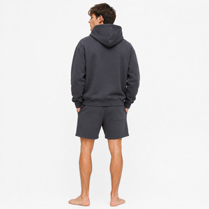 Heavyweight French Terry <b>Hoodie</b> <b>and</b> <b>Shorts</b> <b>Set</b> Custom Logo Casual Sportswear Wholesale Supplier - Product Image 2