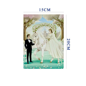 Carte pop-up tendance pour couple de mariés, carte de vœux de mariage romantique 3D, carte pop-up 3D personnalisée, artisanat en papier fait main - Product Image 5