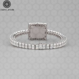 Montre de luxe pour homme Charm_Jewells en acier inoxydable avec cristaux K9, bracelet de 20 mm, design ajouré, mouvement mécanique, résistance à l'eau 10 bars - Product Image 4